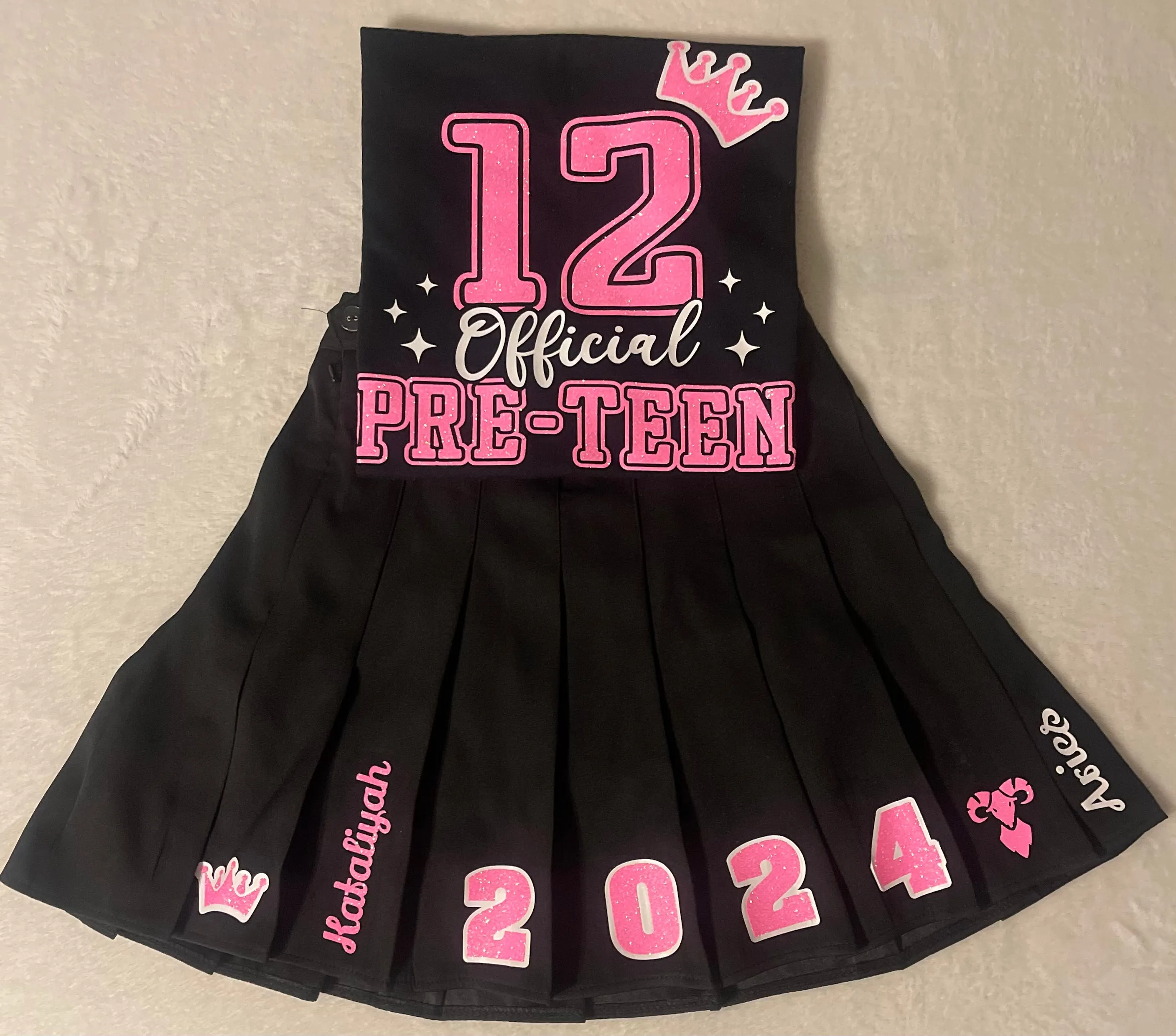 12th Birthday Outfit (Matte or Glitter Wording)
