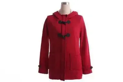 2021 Best Selling Hooded Classic Cow Horn Button Jacket Cotton Coat Autumn/Winter Parkas Fashion Outerwear