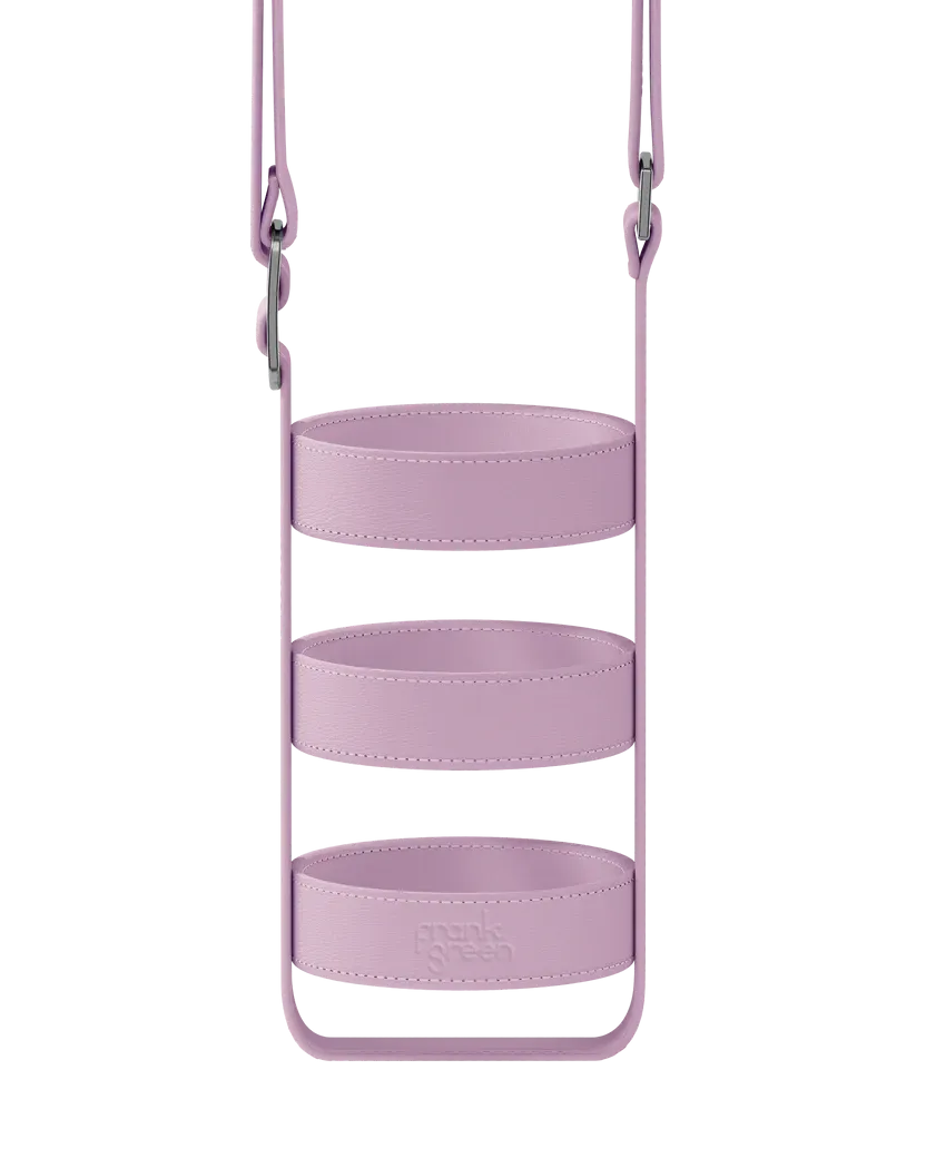 34oz Cactus Leather Bottle Holder - Lilac Haze