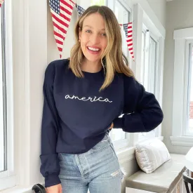 America Script Crewneck Sweatshirt