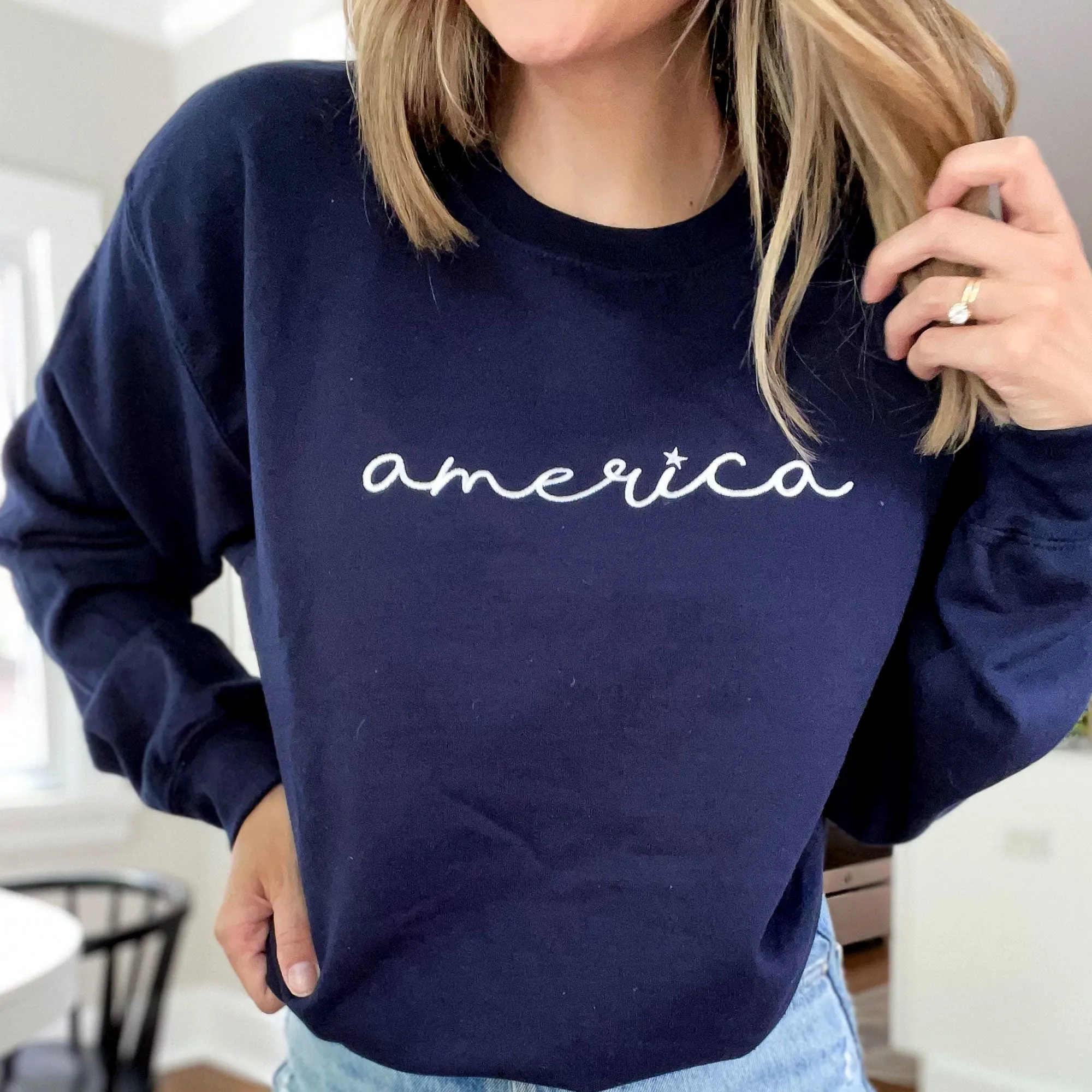 America Script Crewneck Sweatshirt