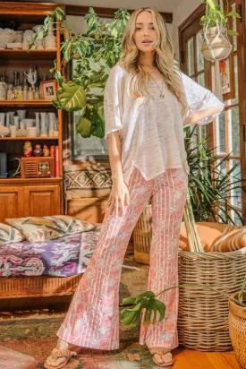 And The Why Wrinkle-Free Strectch Bell Bottom Flare Pants