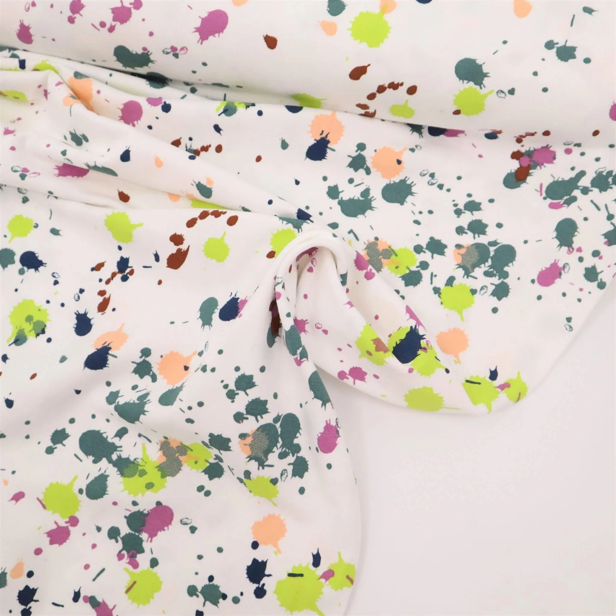 Art Splatter-Organic Cotton Jersey-Lime