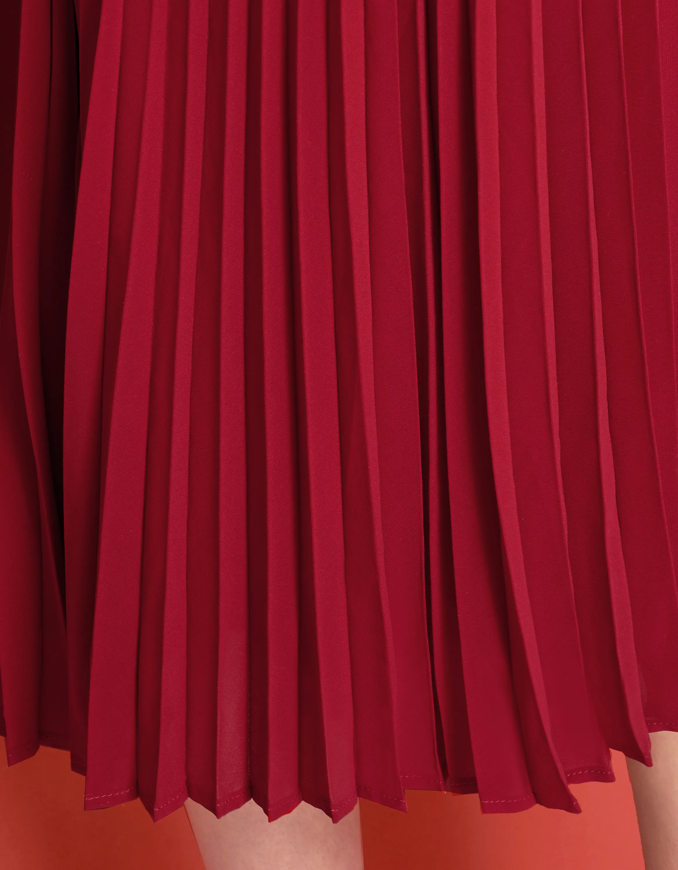 Asymmetric Pleated Midi Dress