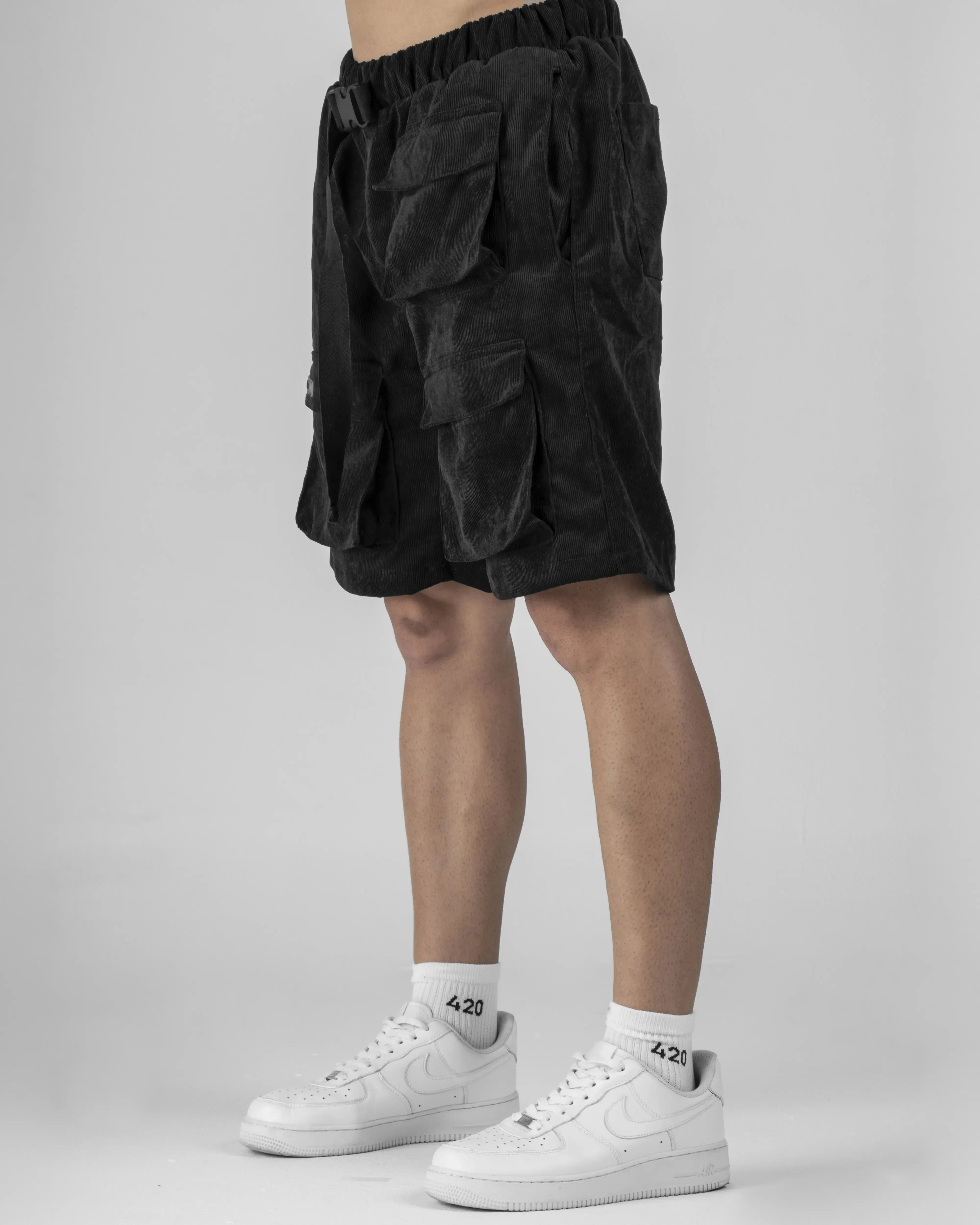 Bermuda Cargo Corduroy Negra