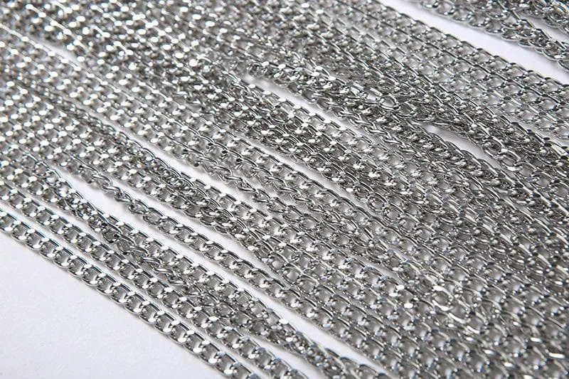 BerriesJam - Metal Chain See Through O Ring Backless Crop Top