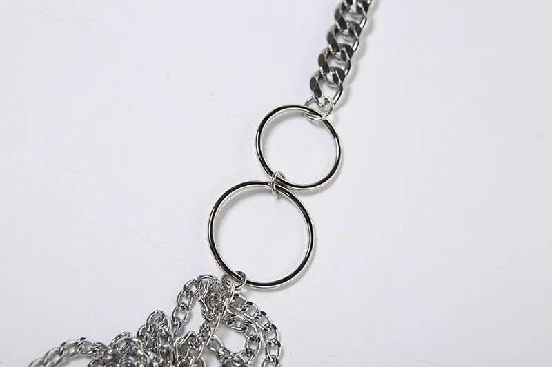 BerriesJam - Metal Chain See Through O Ring Backless Crop Top