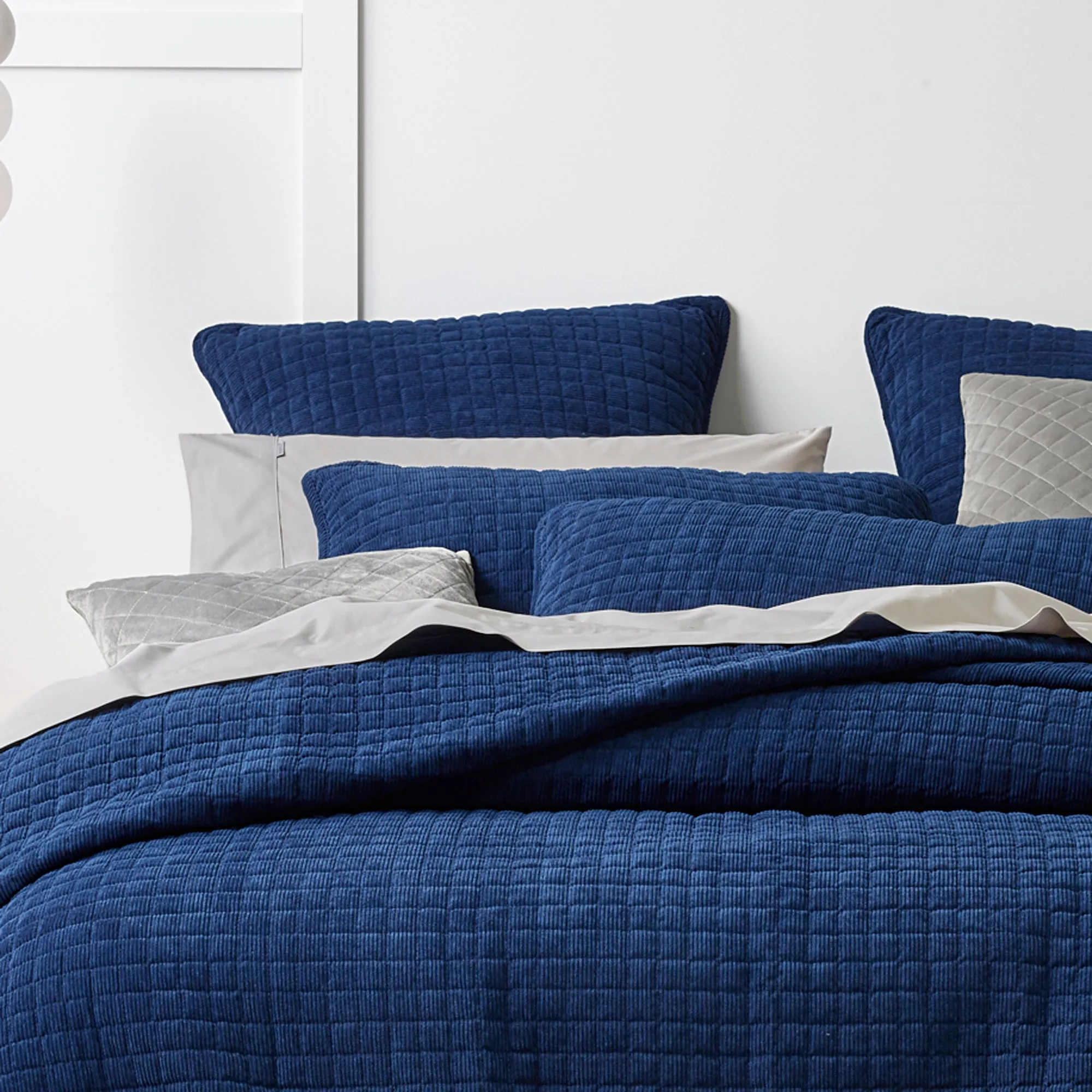 Bianca Bedding TURIN COVERLET SET INDIGO