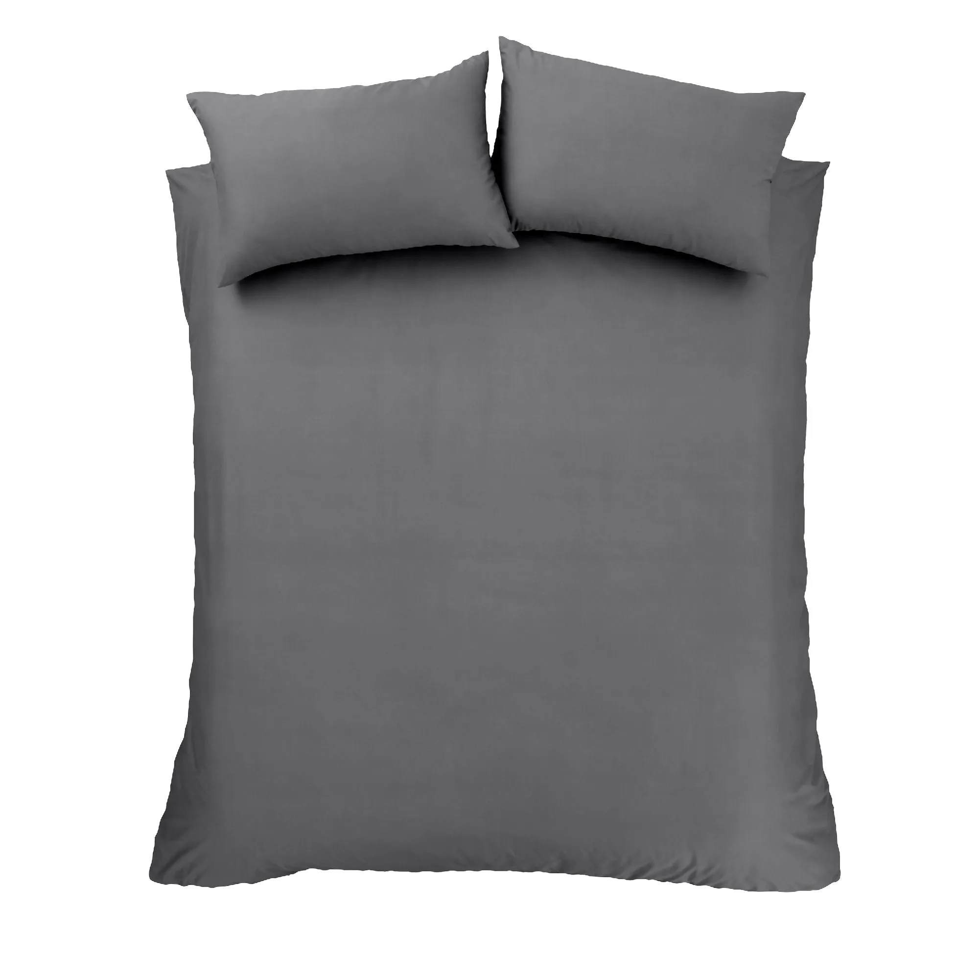 Bianca Charcoal Grey 180TC Egyptian 100% Cotton Duvet Set