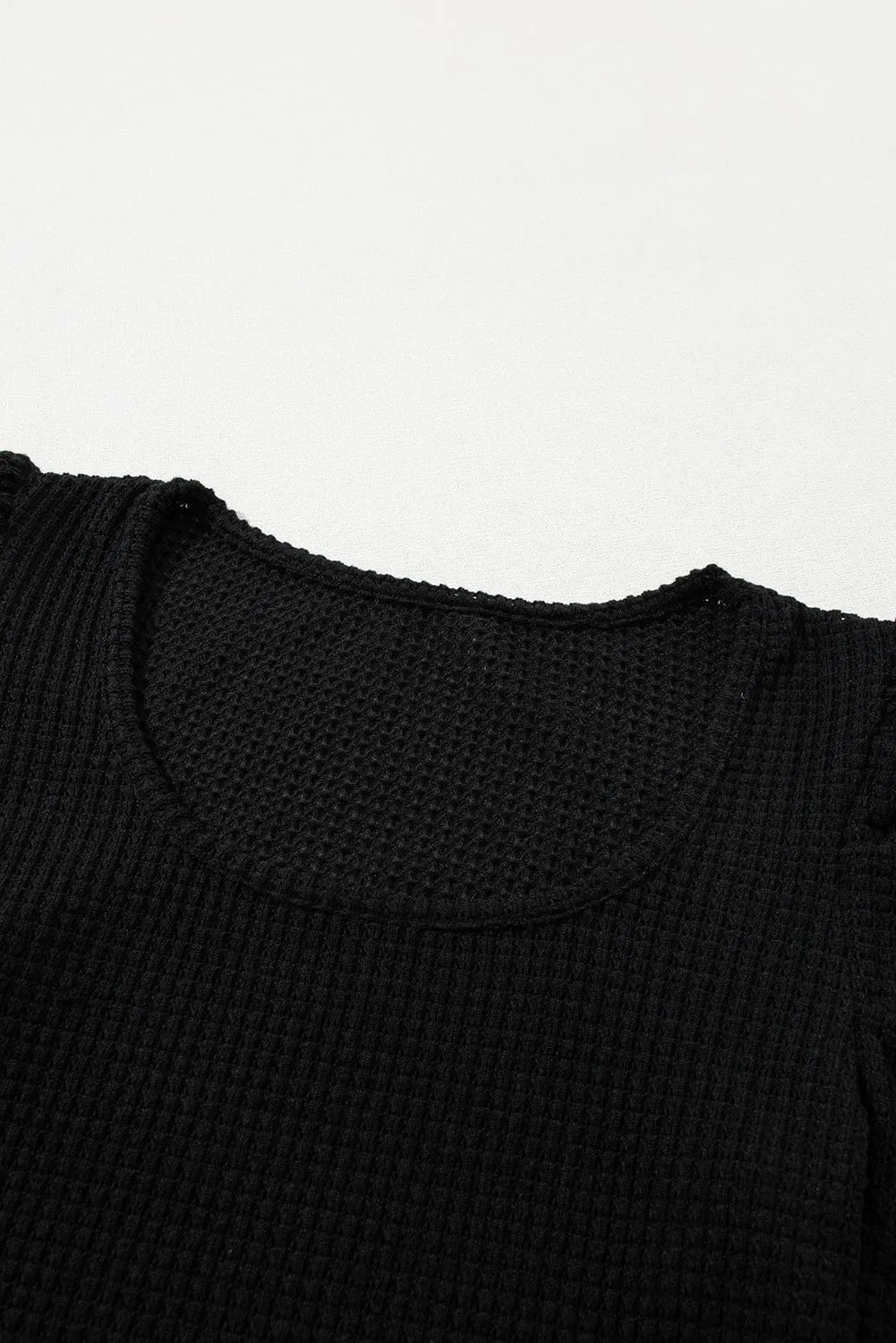 Black Short Sleeve Top with Sheer Accent