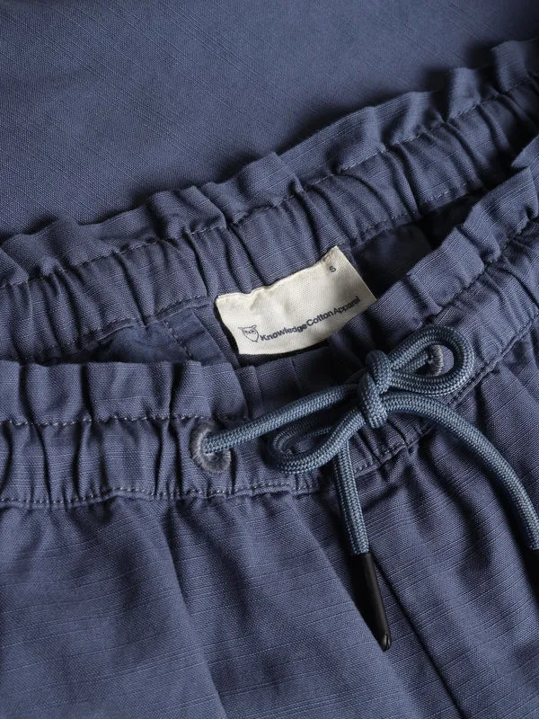 Boardwalk Slub Shorts With Elastic Waist - GOTS/Vegan (Vintage Indigo)