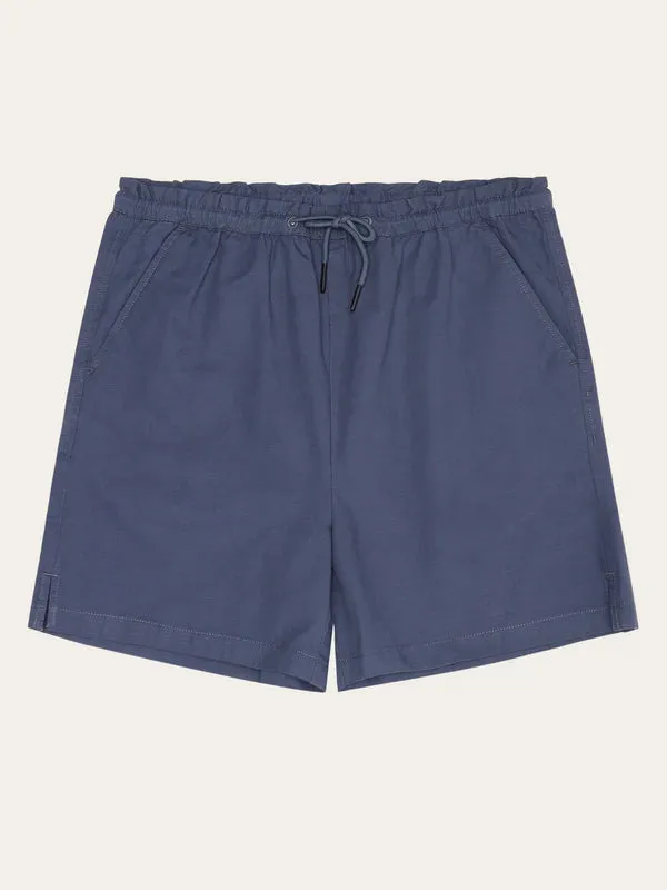 Boardwalk Slub Shorts With Elastic Waist - GOTS/Vegan (Vintage Indigo)