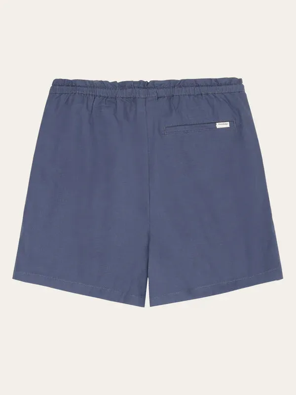 Boardwalk Slub Shorts With Elastic Waist - GOTS/Vegan (Vintage Indigo)