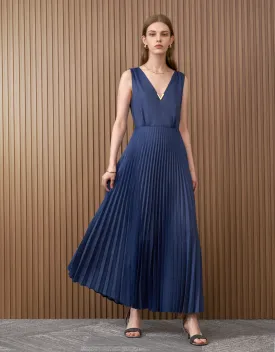 Denim Pleated Dress