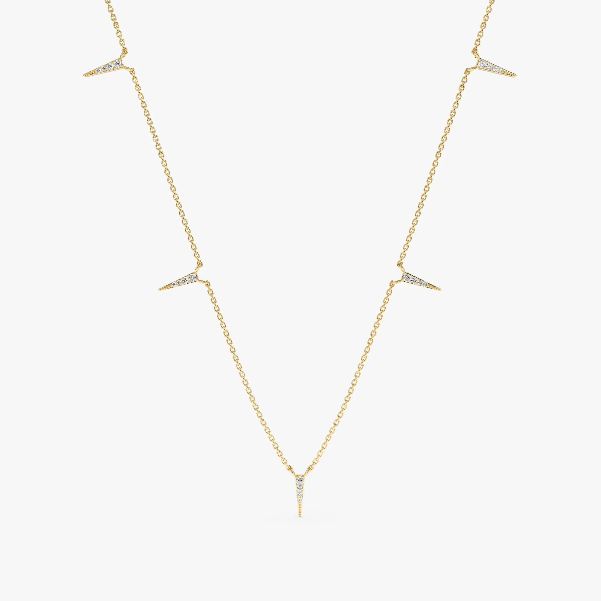 Diamond Spike Station Necklace, Roxy
