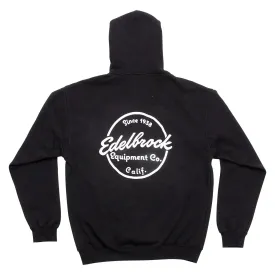 Edelbrock 289308 SWEATSHIRT; ZIP HOODIE SINCE 1938 BLACK (3XL)