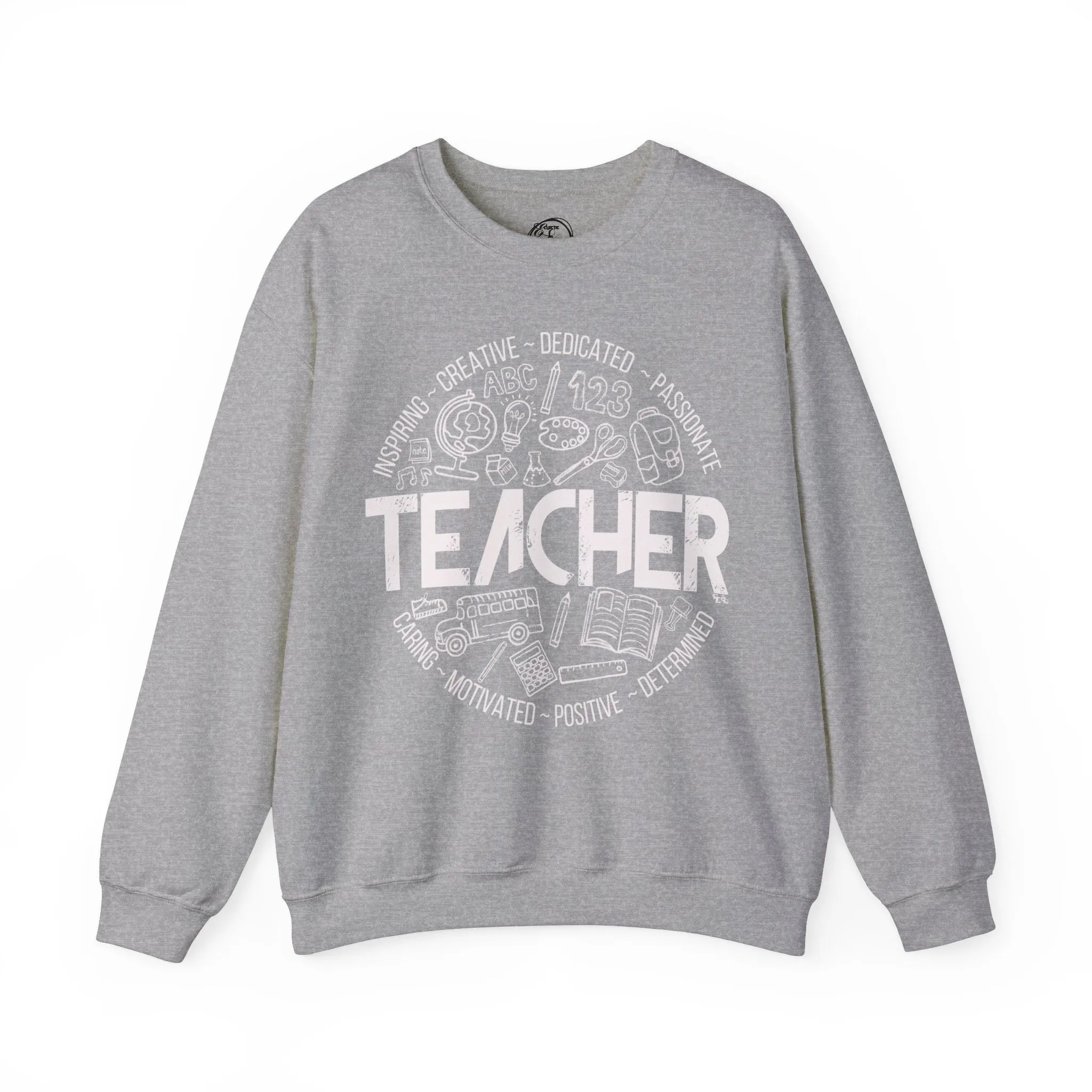 Edgy Teacher Doodles Crewneck