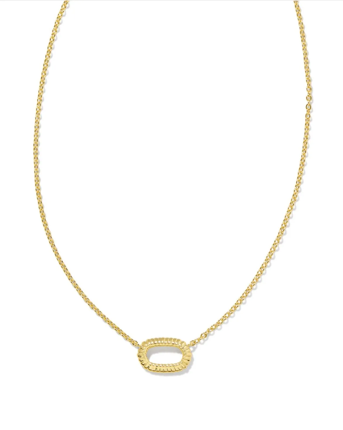 Elisa Ridge Open Frame Pendant Necklace