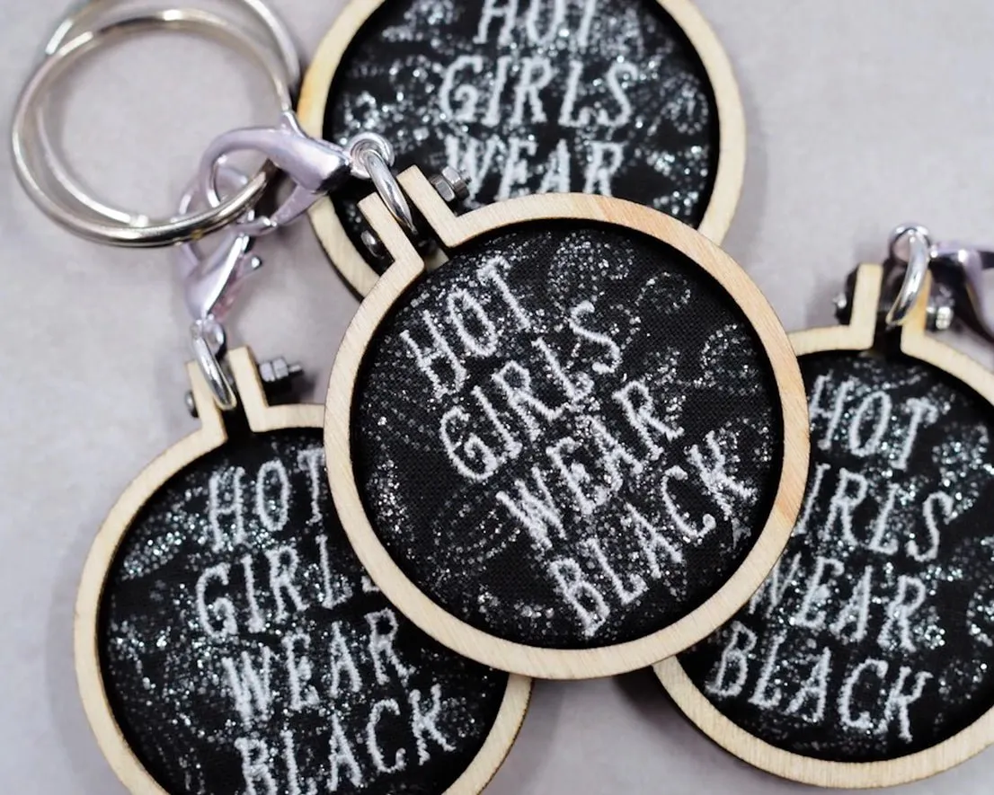 Embroidered Edgy Keychains