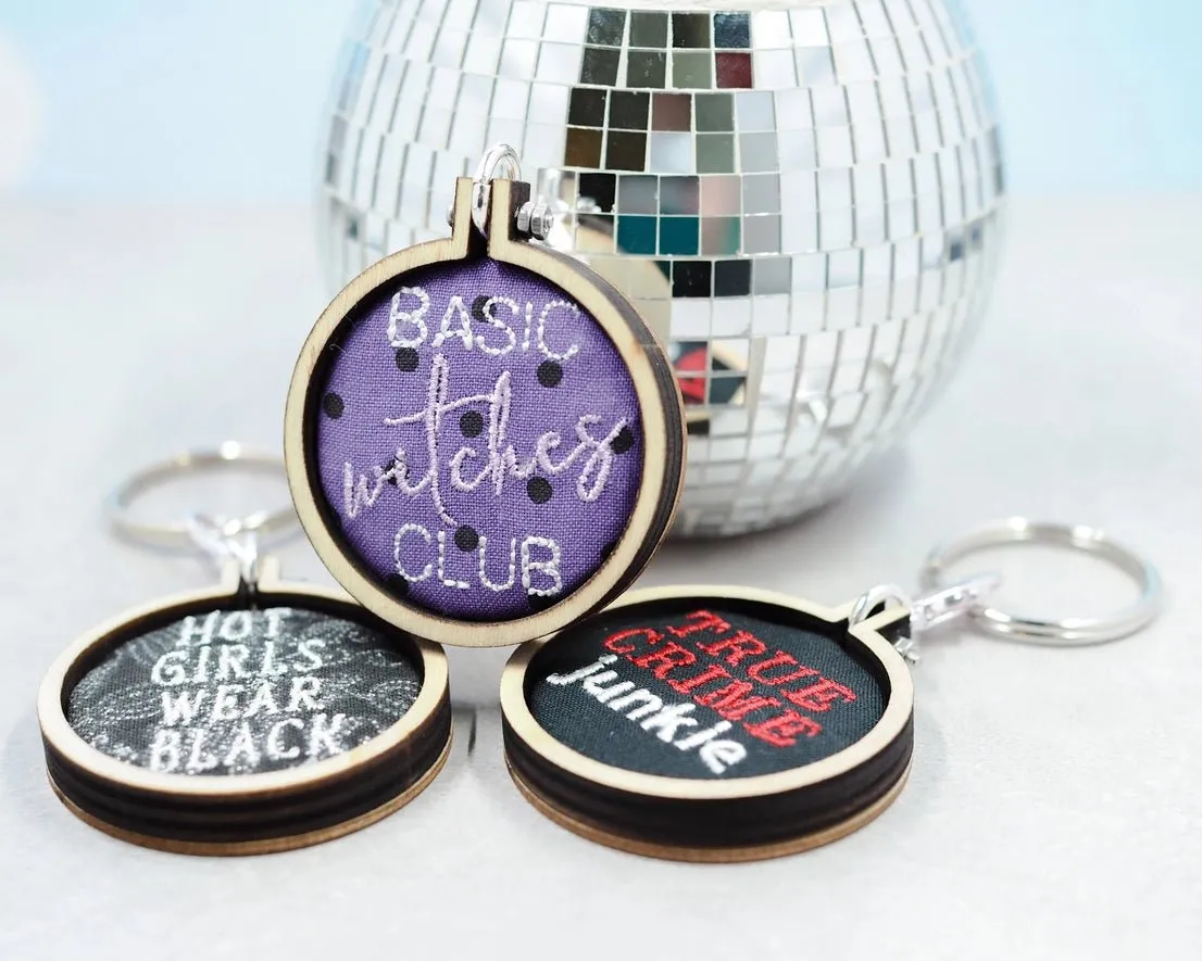 Embroidered Edgy Keychains