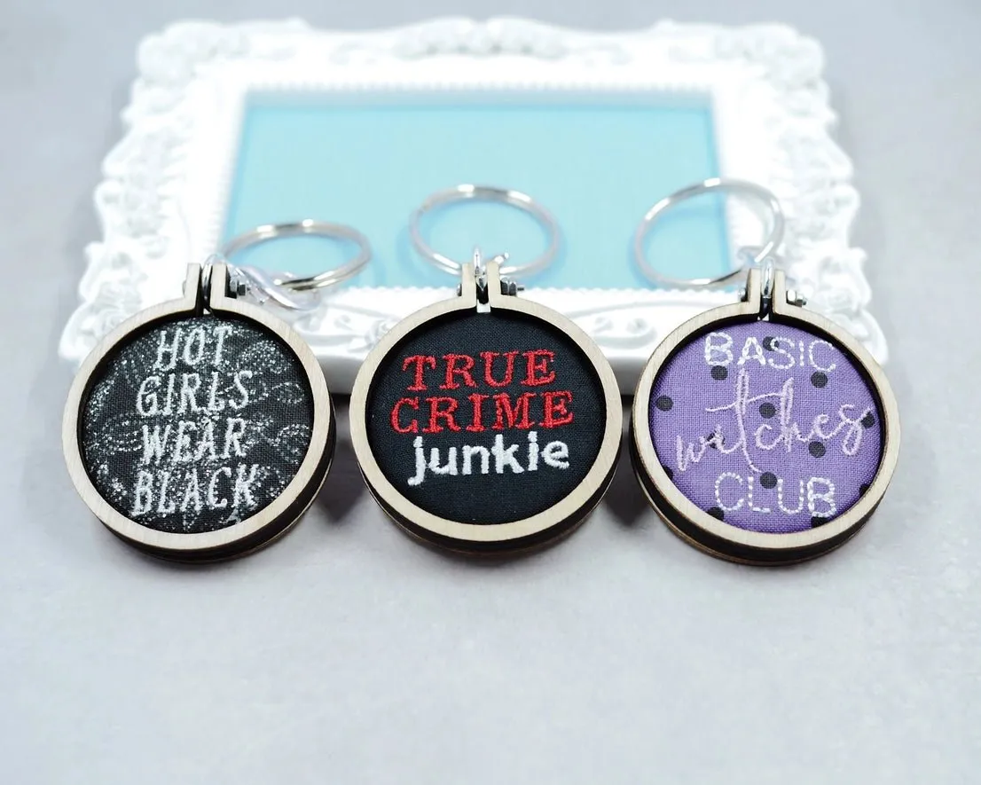 Embroidered Edgy Keychains
