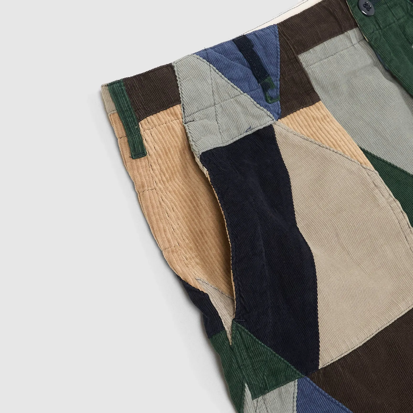 Engineered Garments Corduroy Triangle Patchwork Shorts