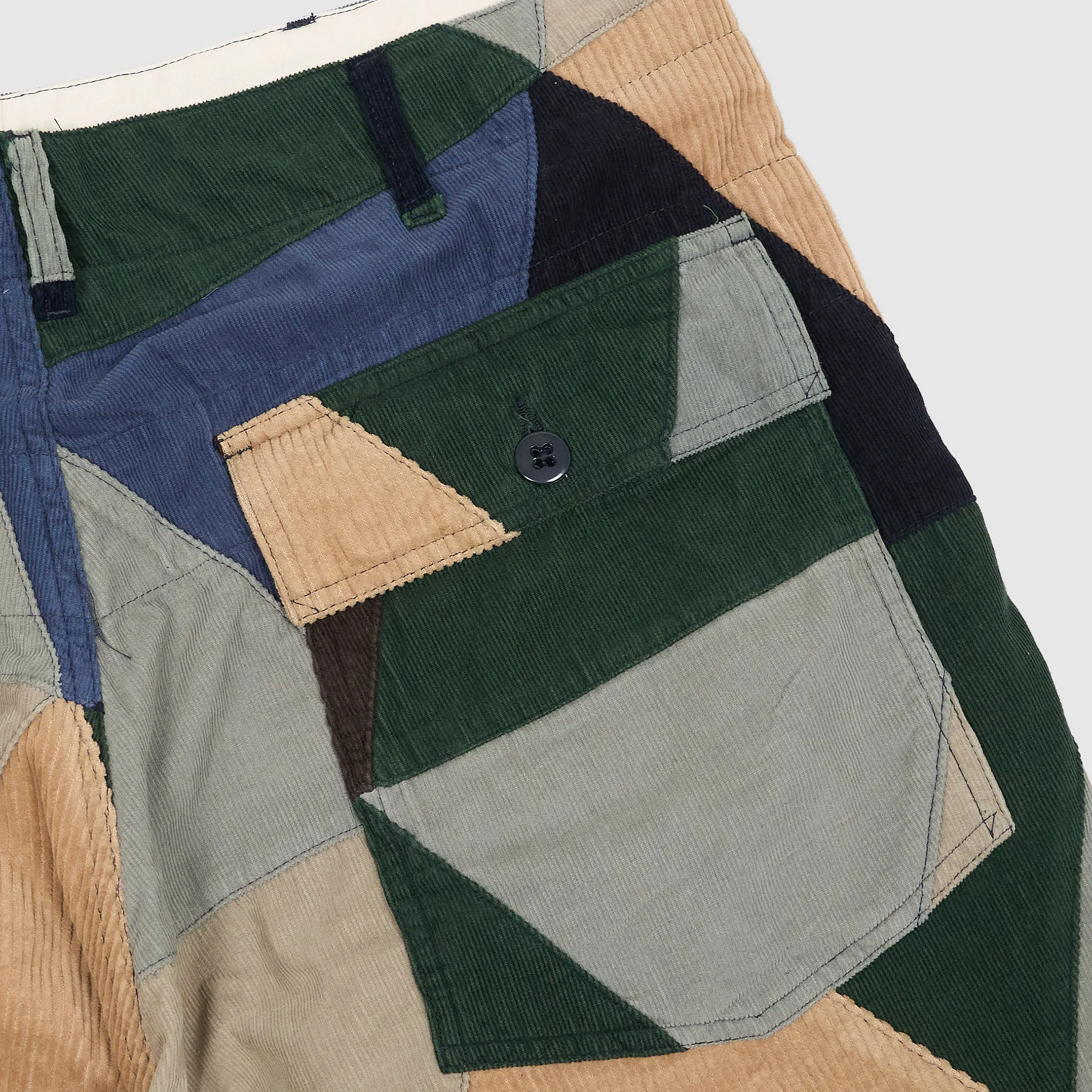 Engineered Garments Corduroy Triangle Patchwork Shorts