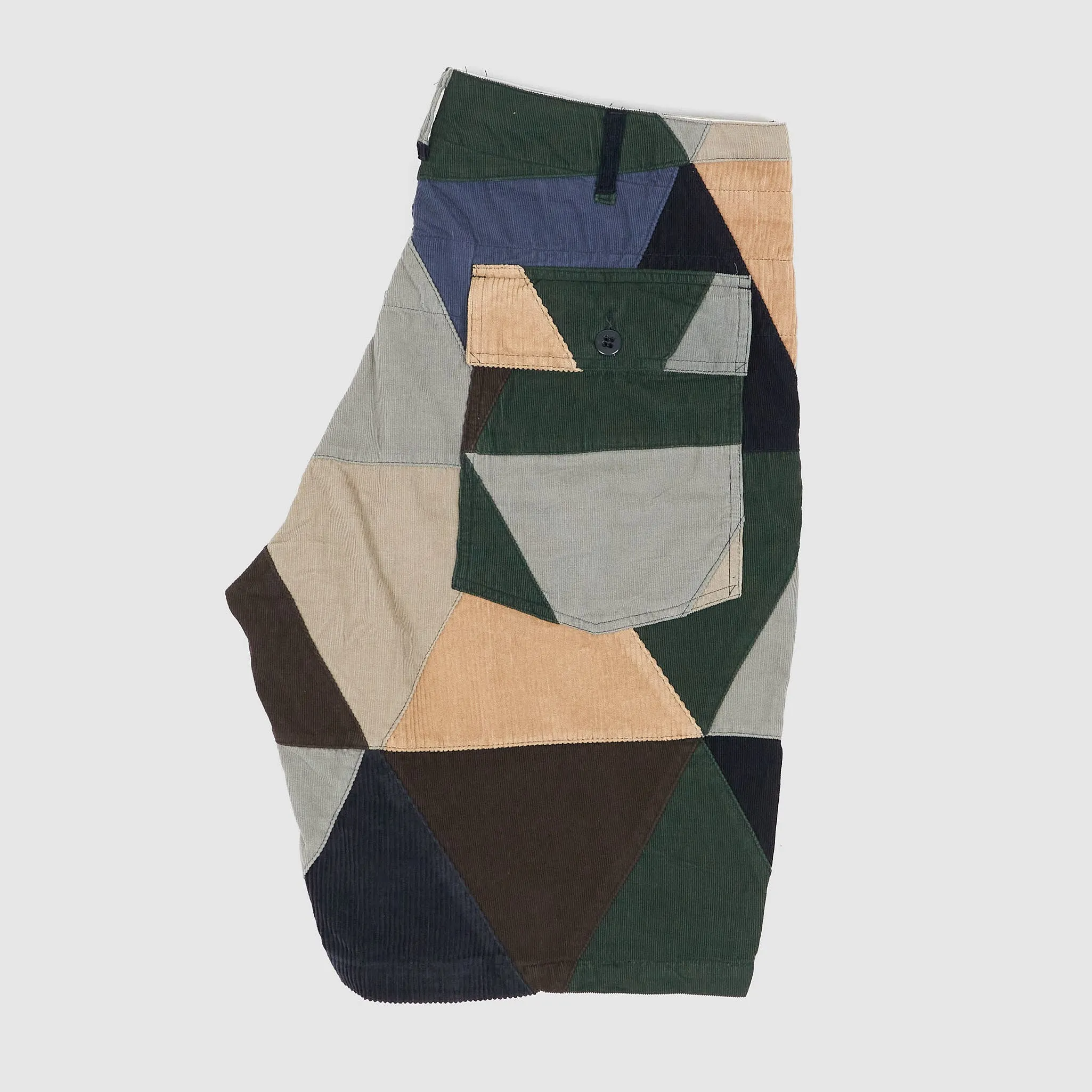 Engineered Garments Corduroy Triangle Patchwork Shorts