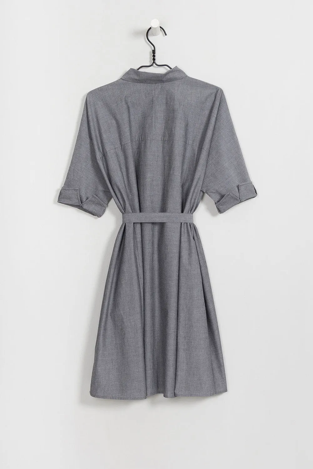 Etched Dress - Navy Chambray
