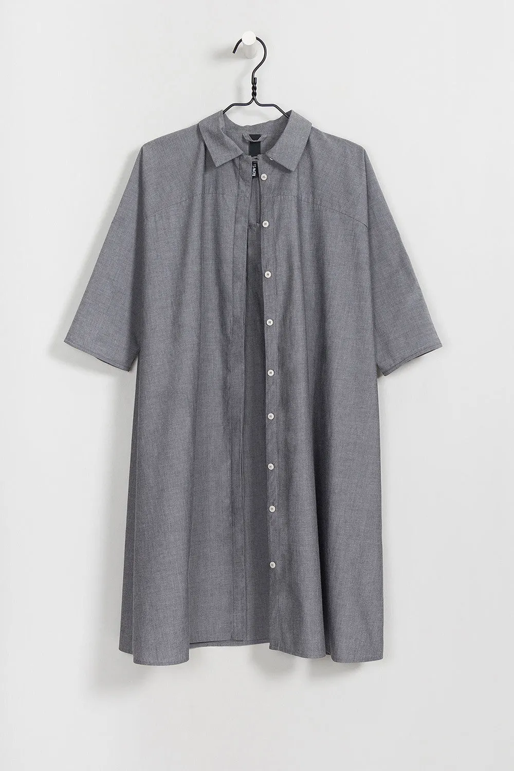 Etched Dress - Navy Chambray