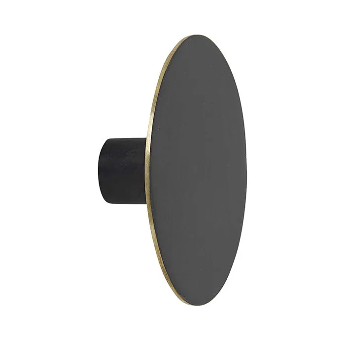 Ferm Living Decor Flat Circle Hook Large Black Brass