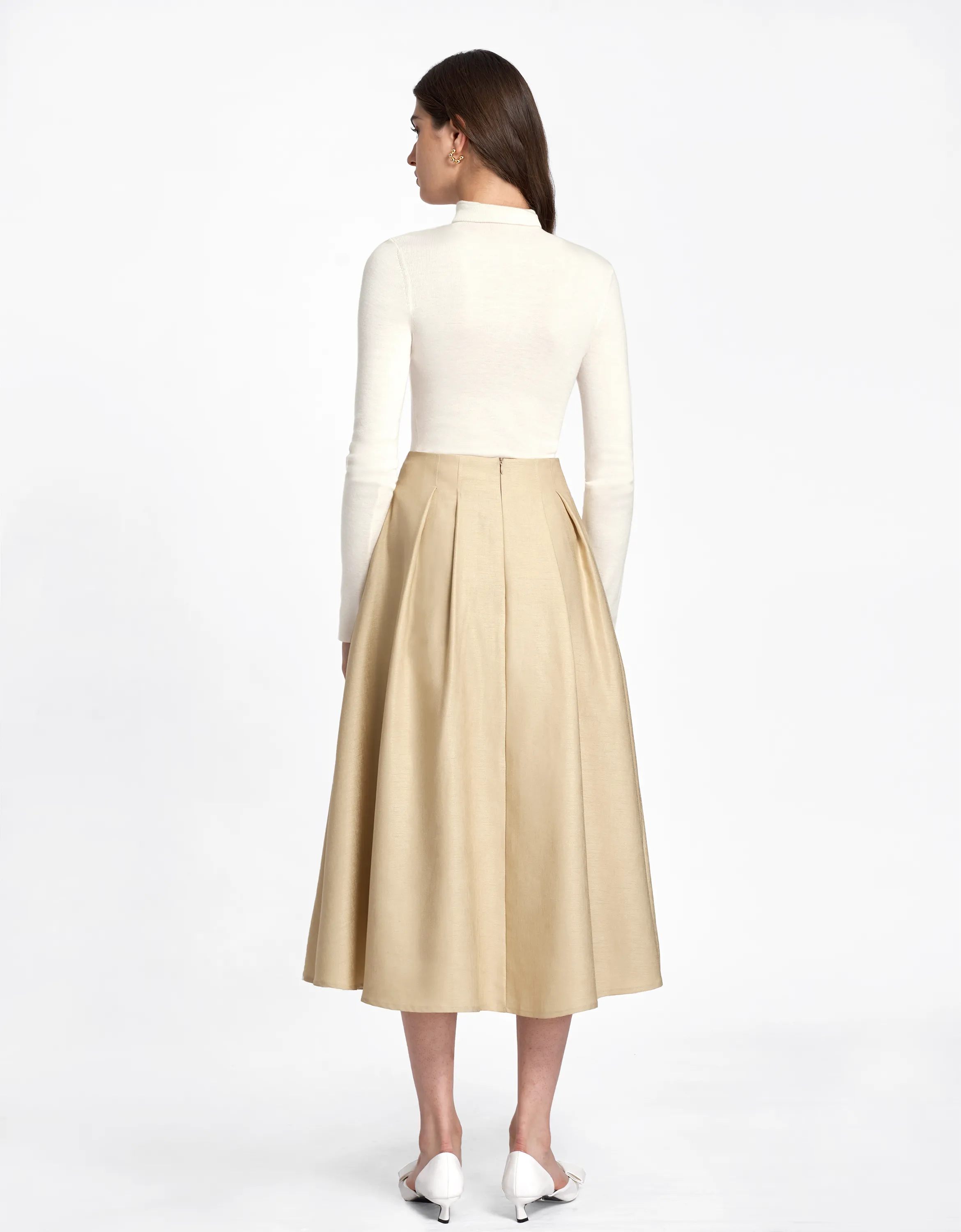 Flared Midi Skirt