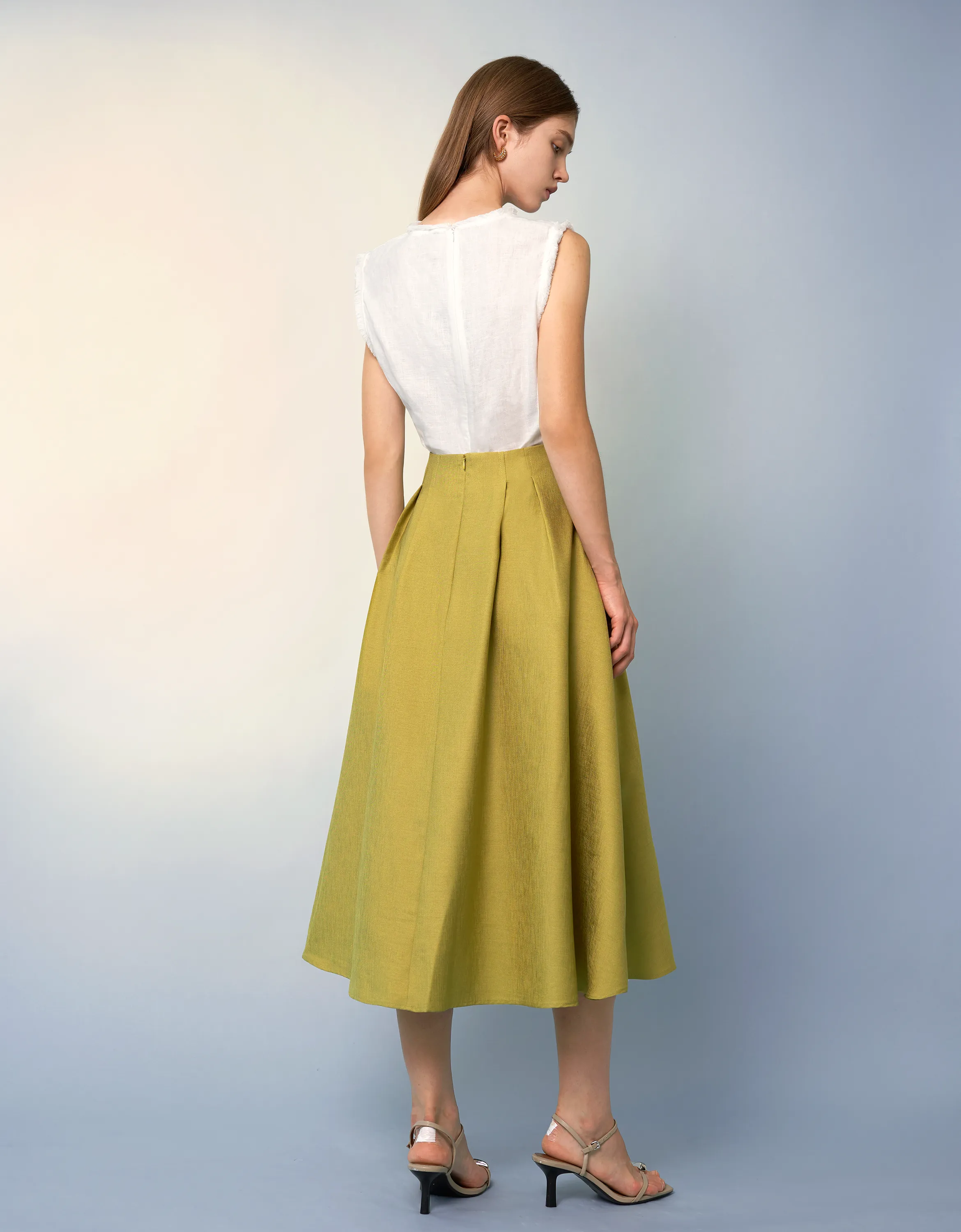 Flared Midi Skirt