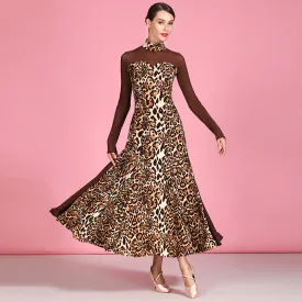 Flared Round Neck Sheer Sleeve Dress
