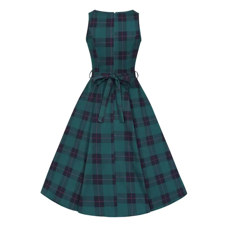 Hepburn Dress - Tartan