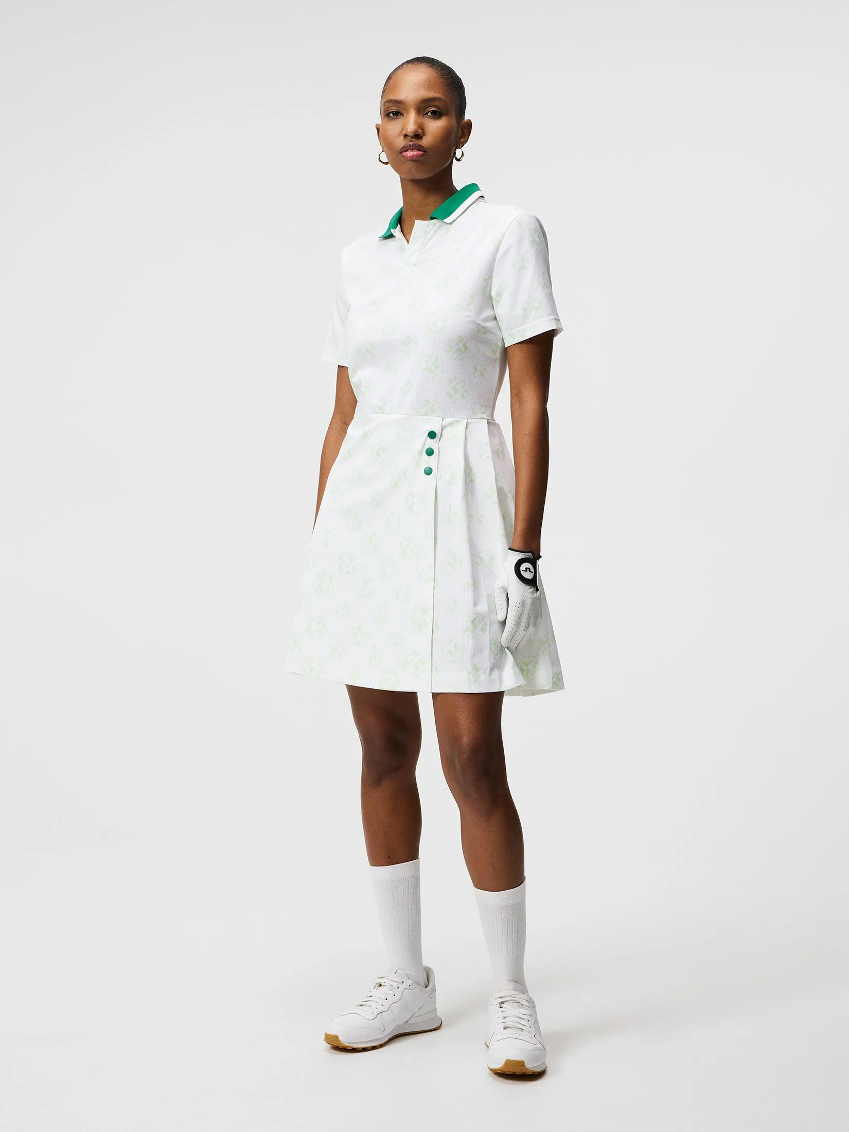 Katherine dress / White Sphere Dot