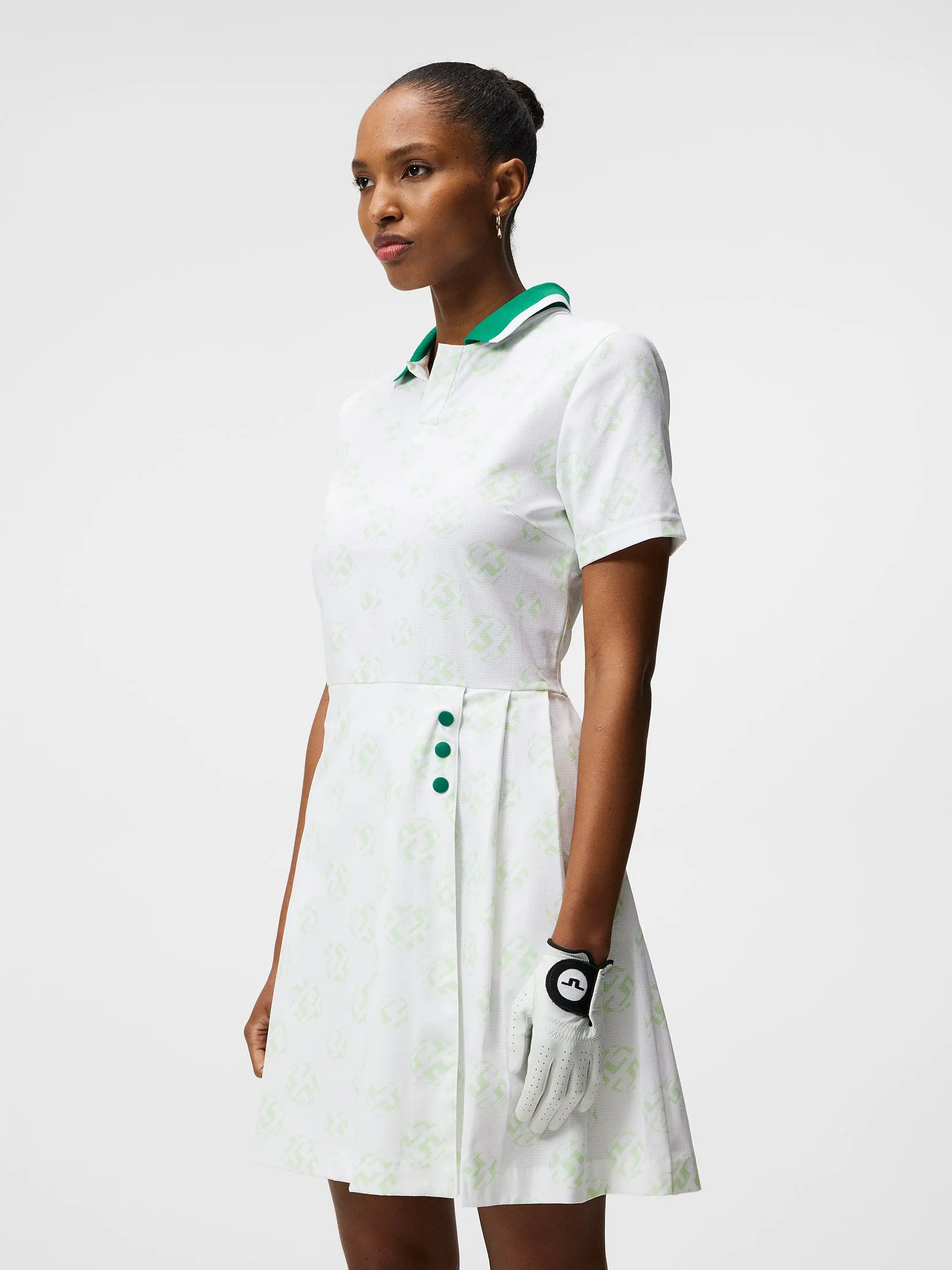 Katherine dress / White Sphere Dot
