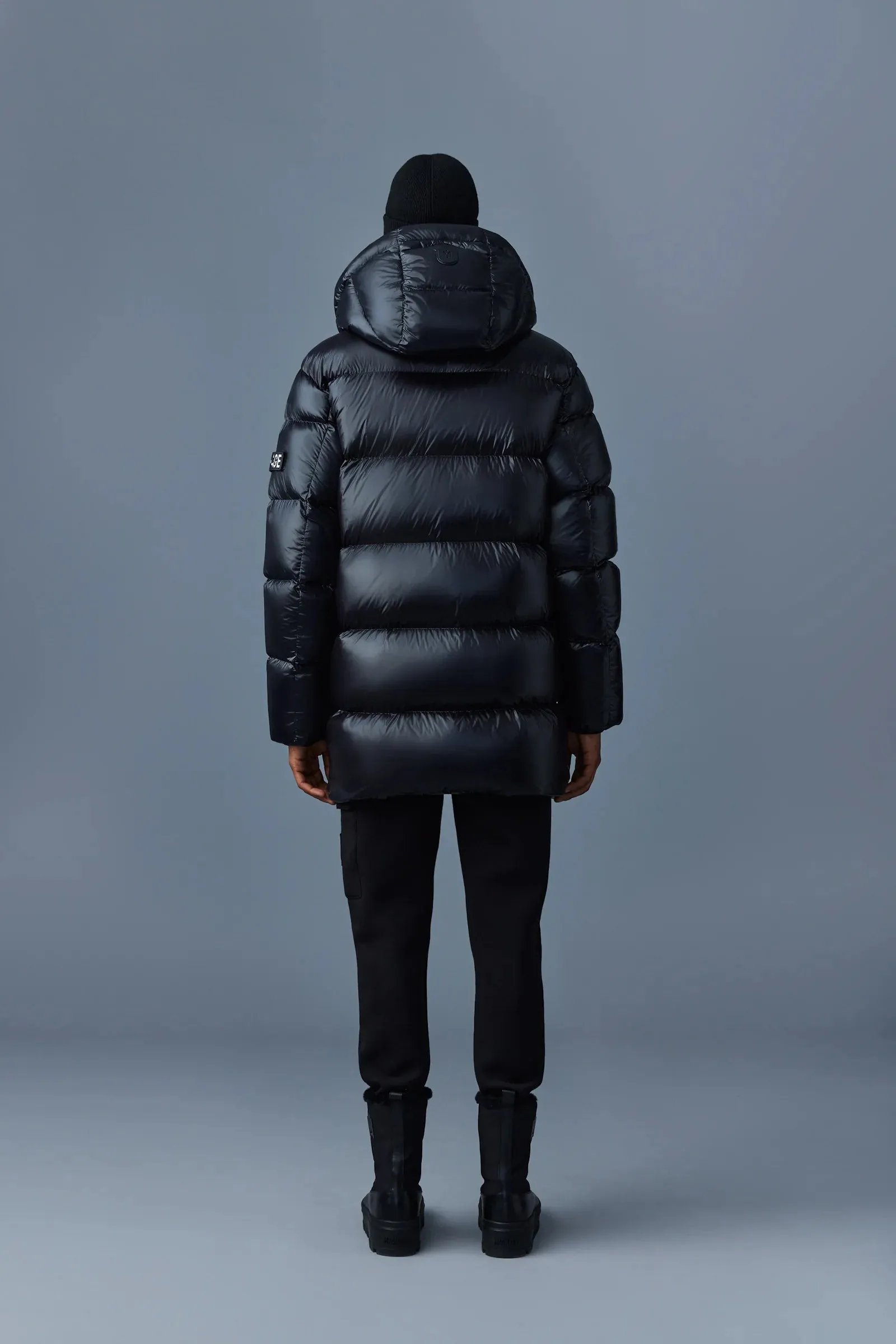 KENDRICK lustrous light down parka with hoodt (Black) - MP0012990001KENDR