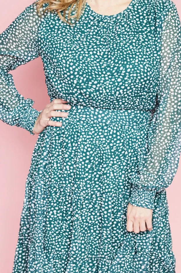 Lacey Green Spots Dress