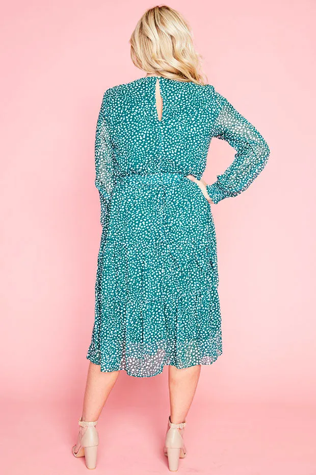 Lacey Green Spots Dress