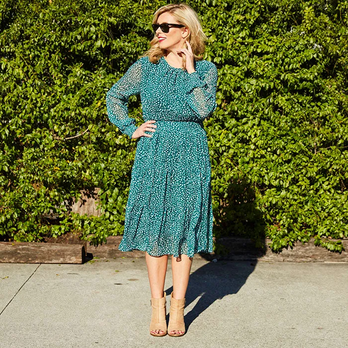 Lacey Green Spots Dress