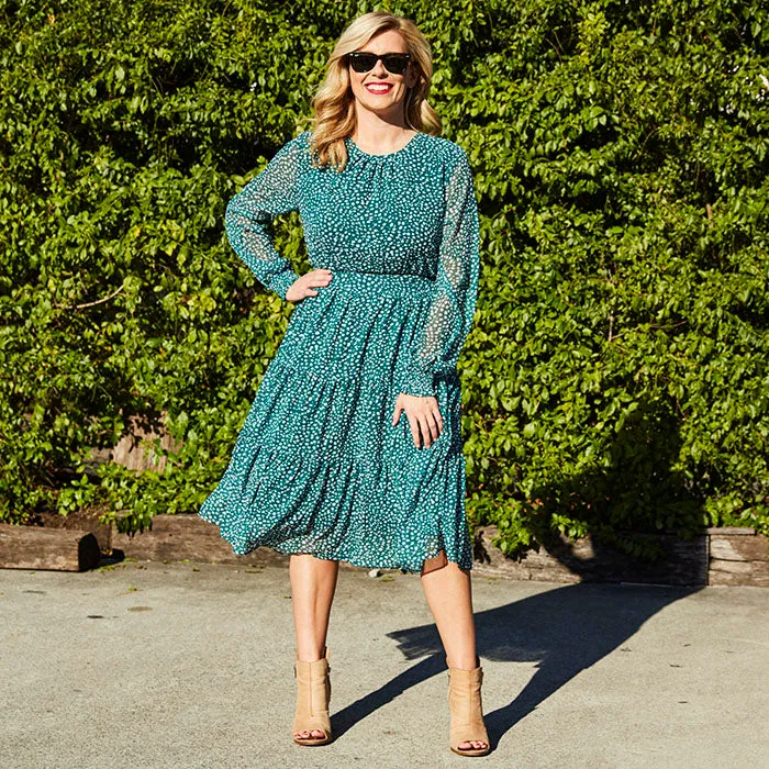 Lacey Green Spots Dress