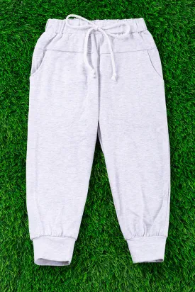 Light Gray Joggers with Drawstring