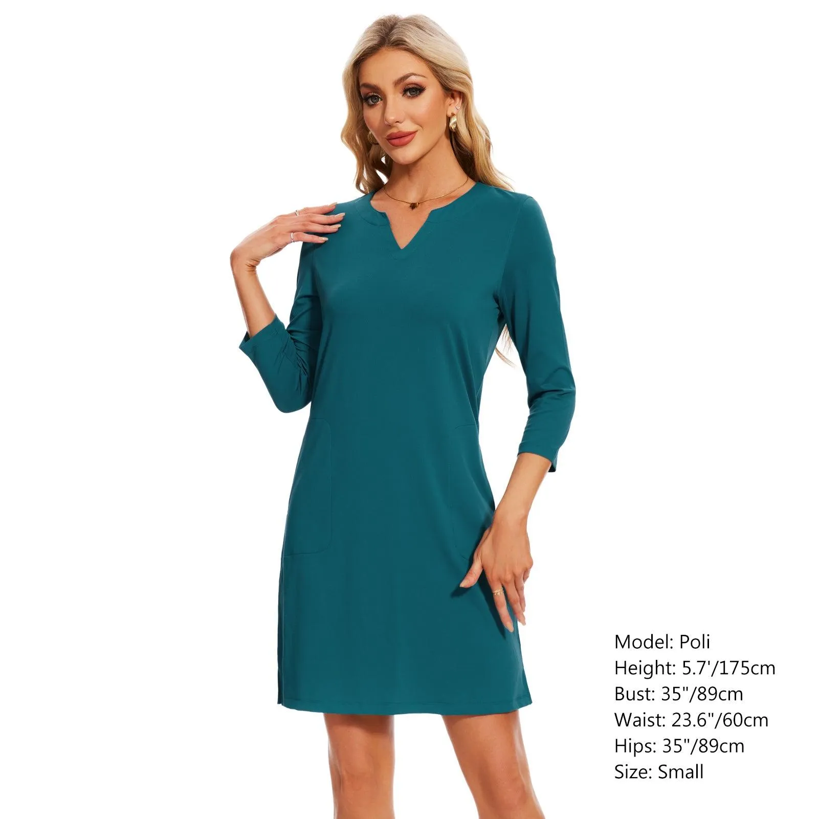 Lightbare Women's UPF 3/4 Sleeve Sun protection Dress LB04W