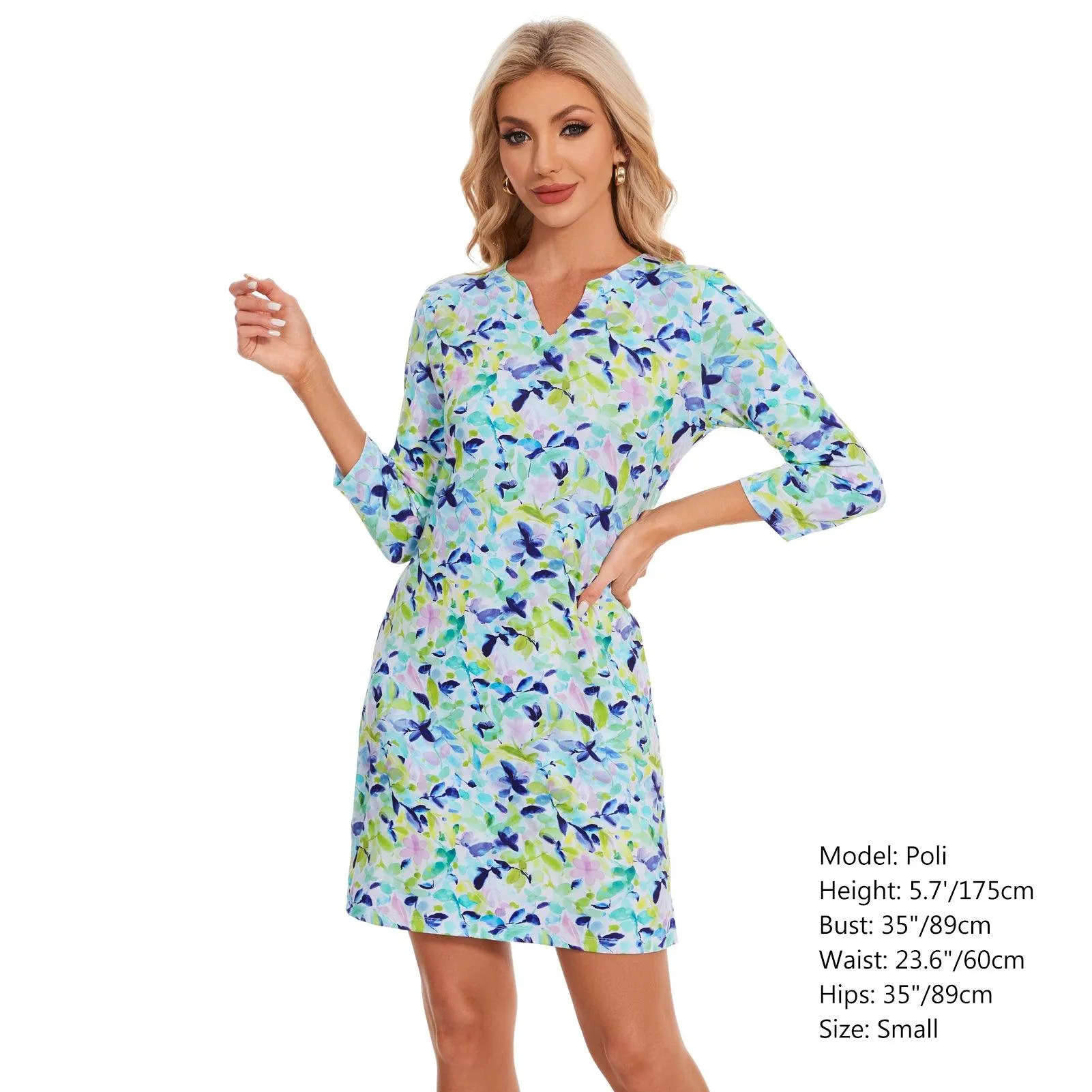 Lightbare Women's UPF 3/4 Sleeve Sun protection Dress LB04W
