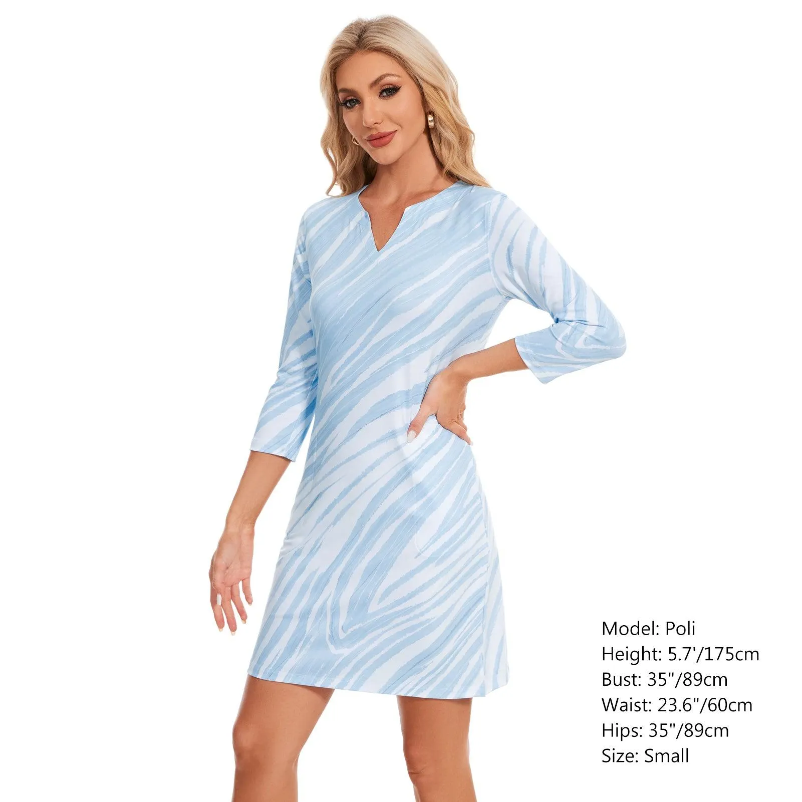 Lightbare Women's UPF 3/4 Sleeve Sun protection Dress LB04W