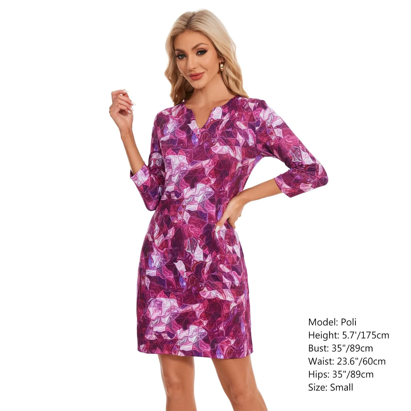 Lightbare Women's UPF 3/4 Sleeve Sun protection Dress LB04W