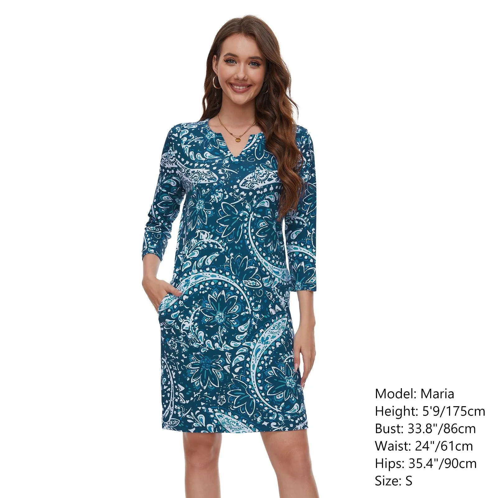 Lightbare Women's UPF50  3/4 Sleeve Dress LB04W