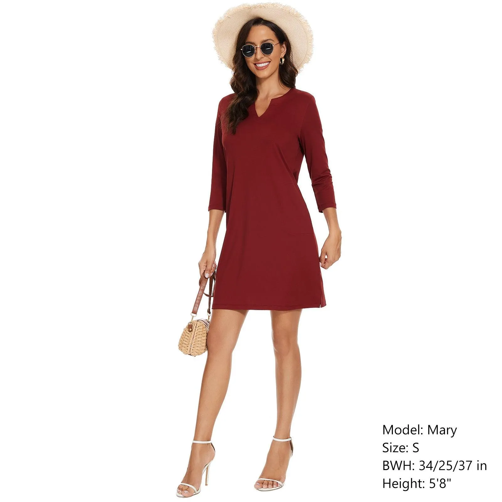 Lightbare Women's UPF50  3/4 Sleeve Dress LB04W