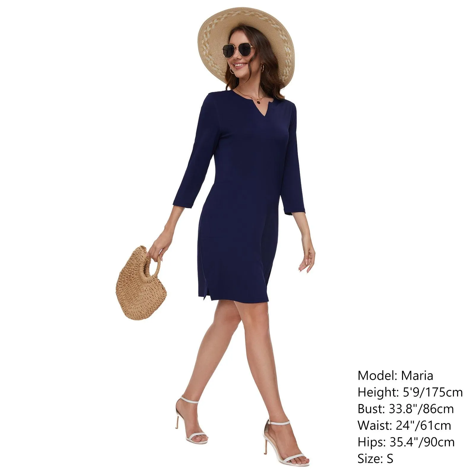 Lightbare Women's UPF50  3/4 Sleeve Dress LB04W